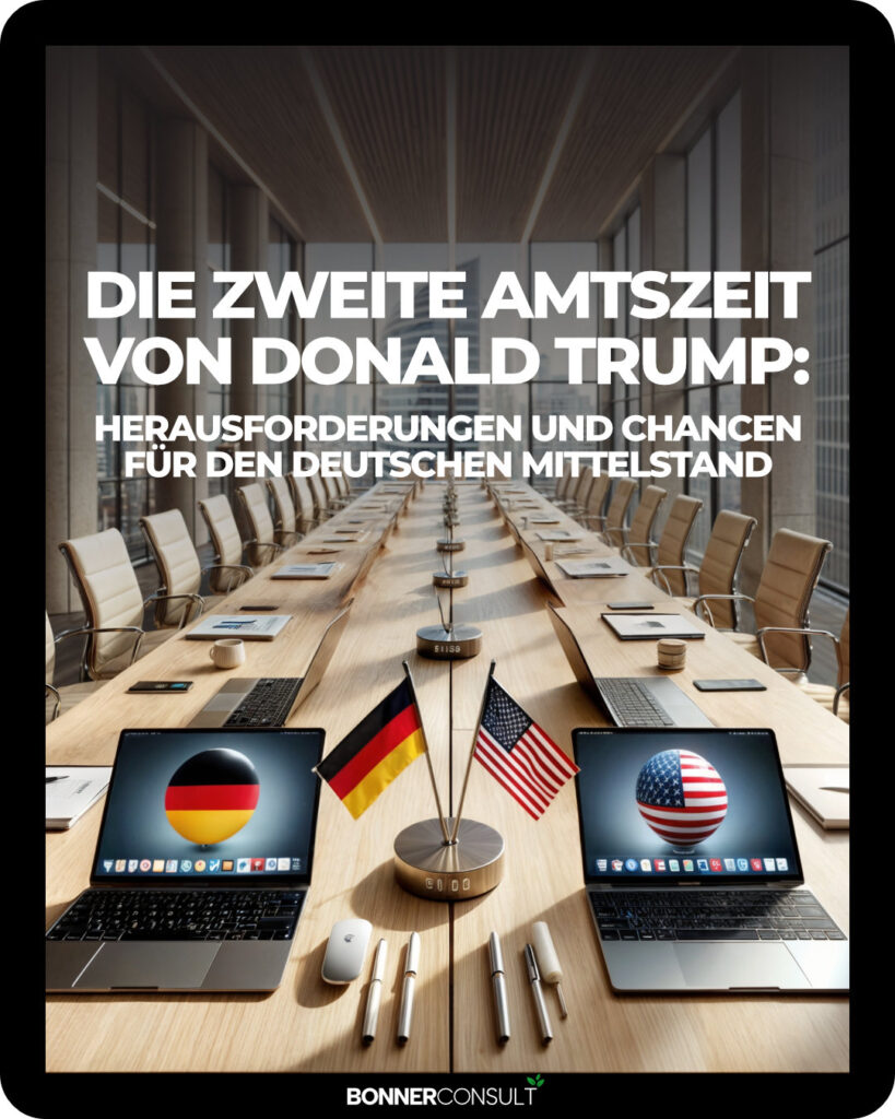 Zweite Amtszeit von Donald Trump - Herausforderungen und Chancen für den deutschen Mittelstand by Martin Bonner - BONNERCONSULT and Marktmonitor™